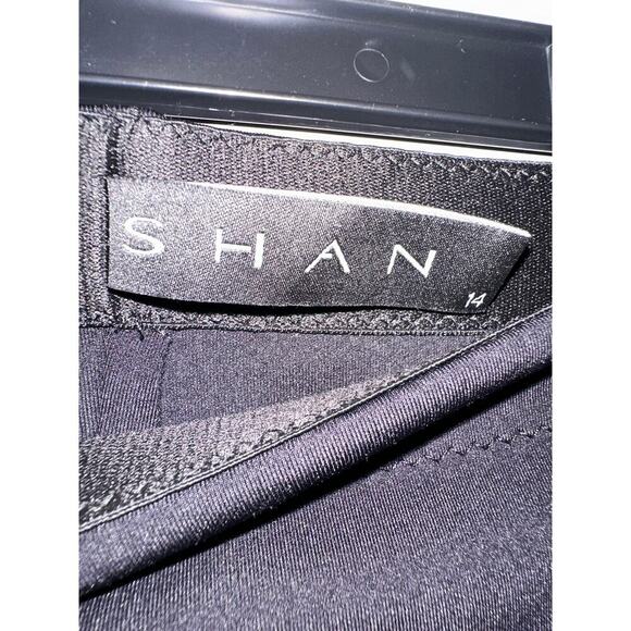 SHAN Size 14 Stretch Quiet Luxury Legging Black Plus Skinny Ankle Work Pants - Picture 10 of 11
